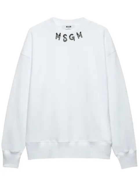 MSGM sudadera con logo estampado