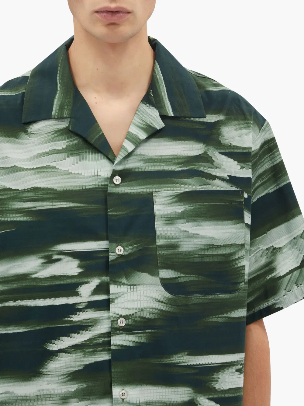 MSGM Overhemd met abstract patroon Groen