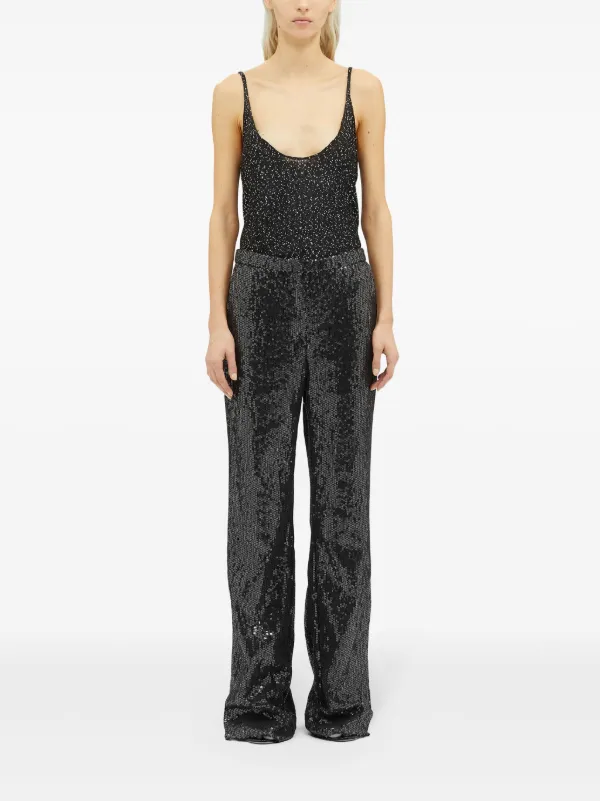 MSGM sequin-embellished Trousers | Black | FARFETCH