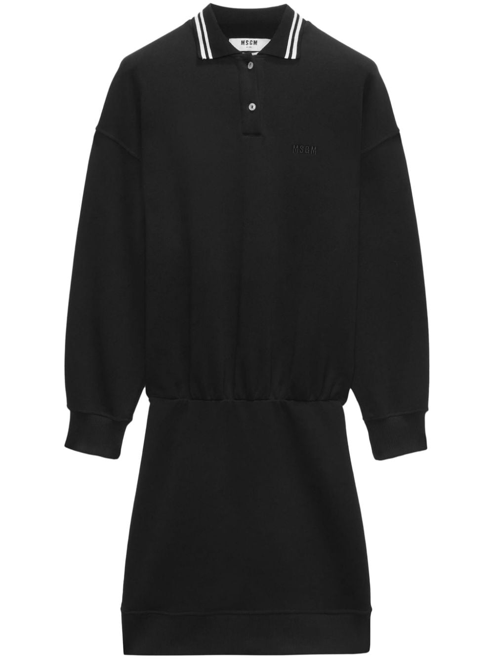 MSGM jersey mini polo dress - Black