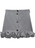 MSGM ruffled mini skirt - Grey