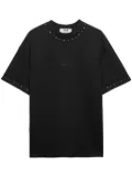 MSGM embellished logo-print T-shirt - Black