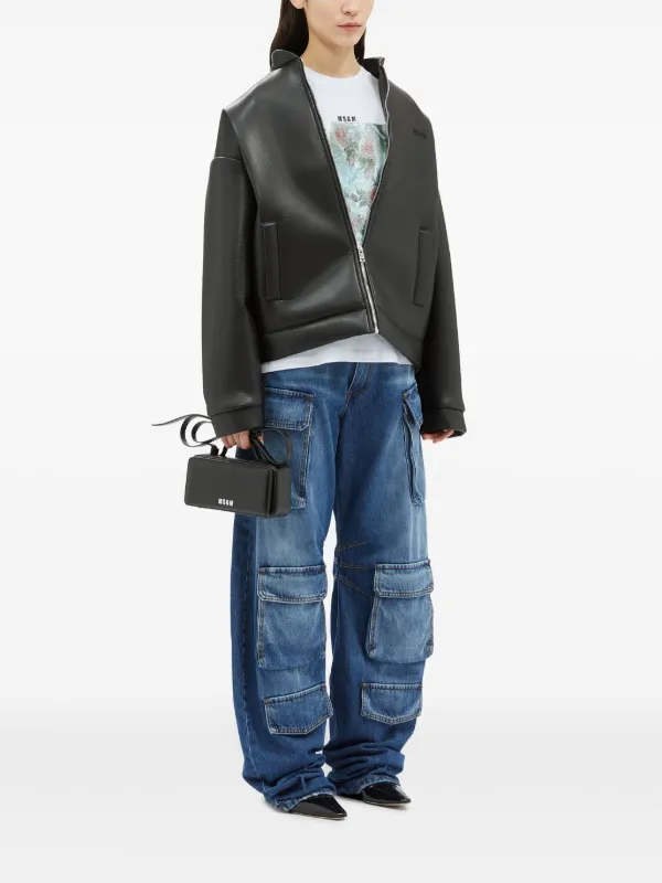 MSGM logo-appliqué Cargo Jeans | Blue | FARFETCH AU
