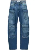 MSGM logo-appliqué cargo jeans - Blue