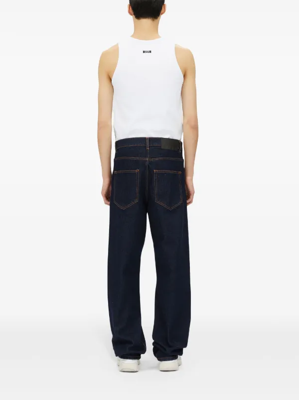 MSGM logo-patch Cotton Jeans | Blue | FARFETCH AO