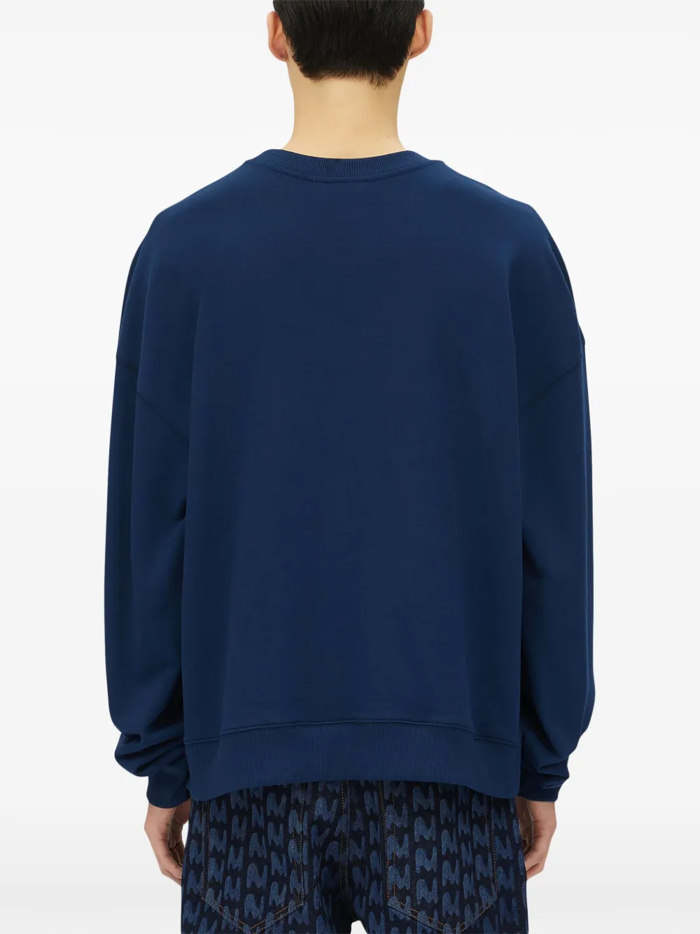 MSGM Sweater met logoprint en lange mouwen Blauw