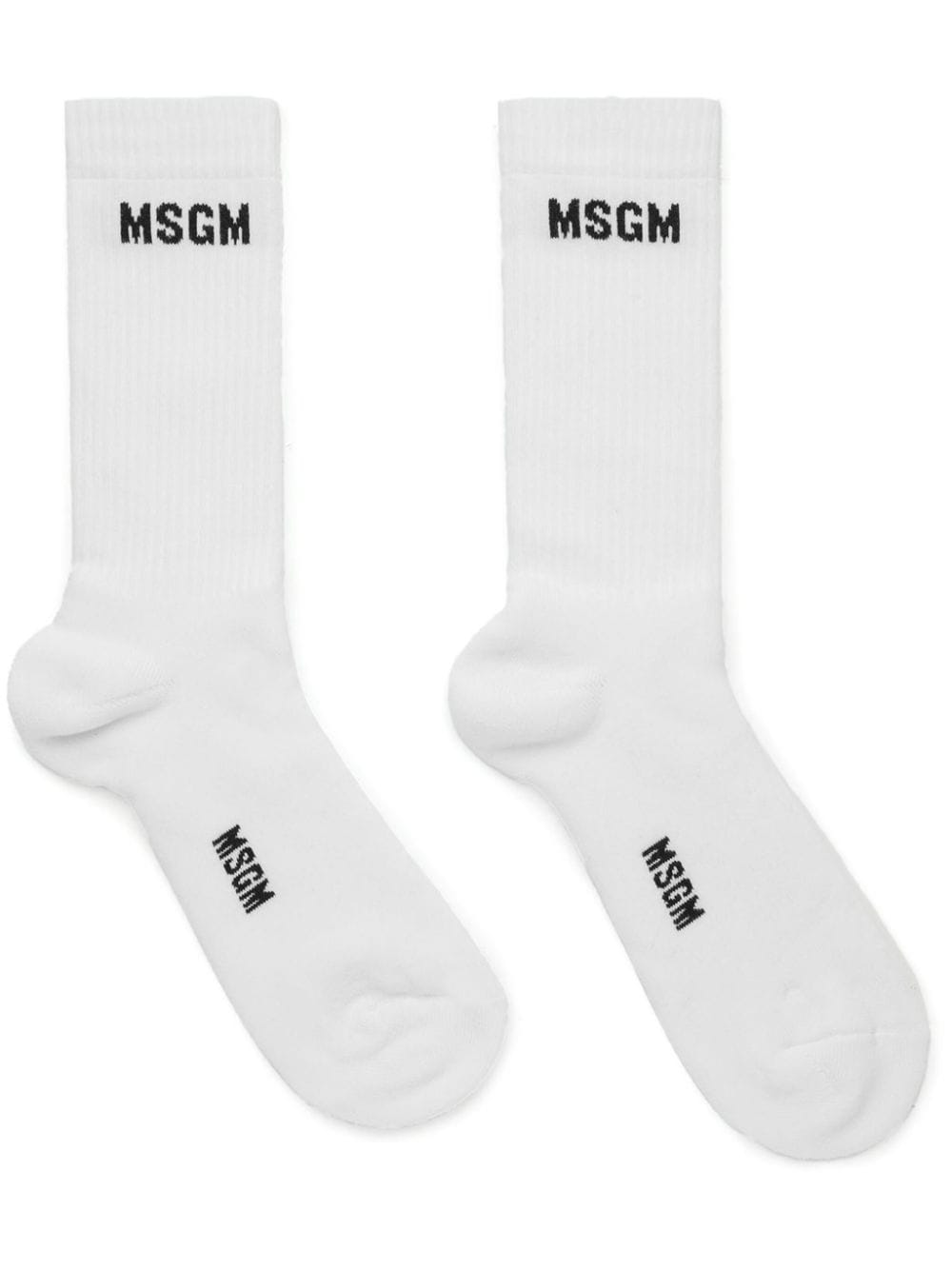 MSGM Logo intarsia sokken Wit