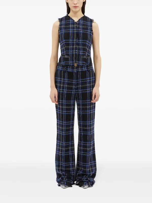 MSGM チェックパネル パンツ | ブラック | FARFETCH JP