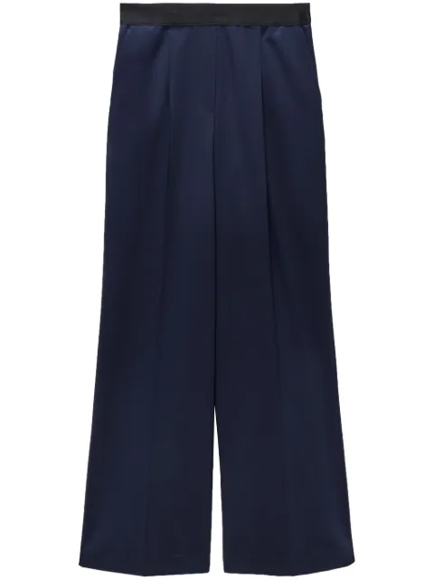 MSGM Calça de alfaiataria com logo no cós