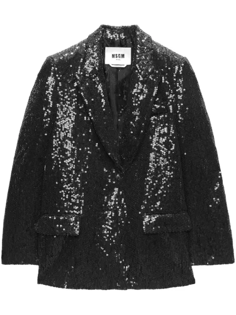 MSGM sequin-embellished single-breasted blazer