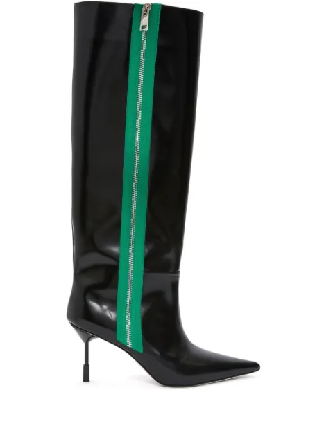 MSGM Bota de couro bico fino