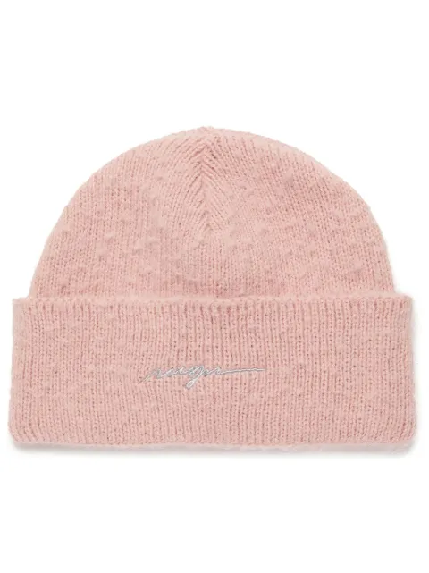 MSGM logo-embroidered cotton beanie 