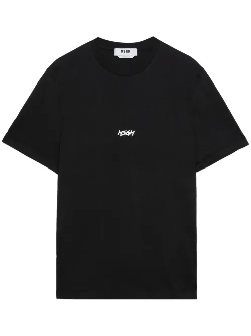 T-shirt en coton à logo imprimé - MSGM - Modalova