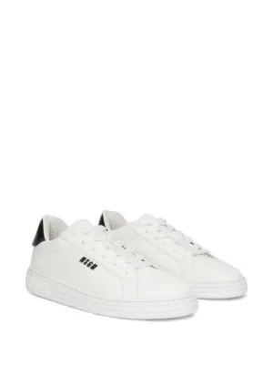 MSGM ◆ FANTASTIC GREEN ロゴ レザー スニーカー MSGM FANTASTIC GREEN HIGH-TOP SNEAKERS