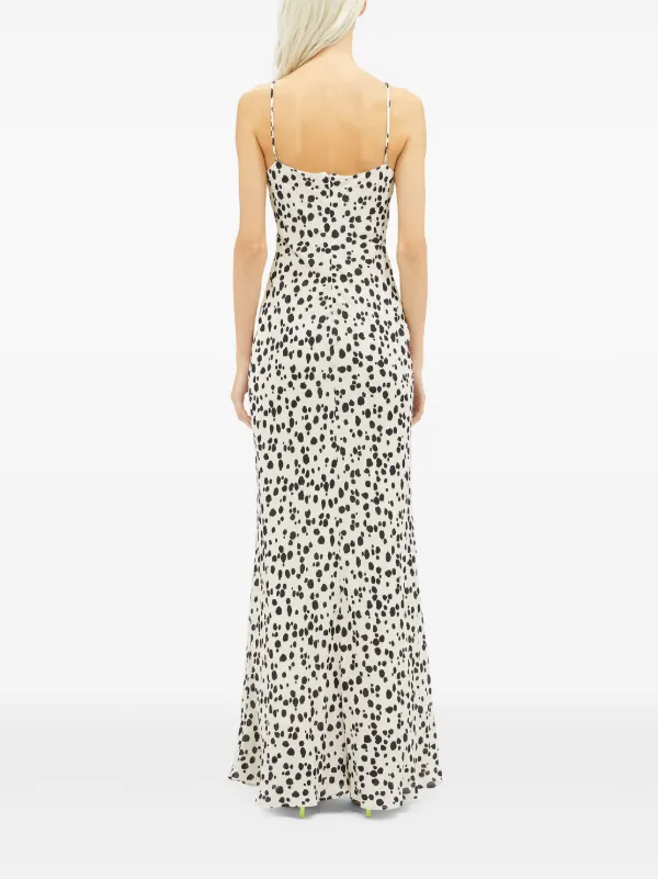 MSGM｜DRESSES (3441MDA510G 237002 01) MSGM spot-print Maxi Dress | White | FARFETCH