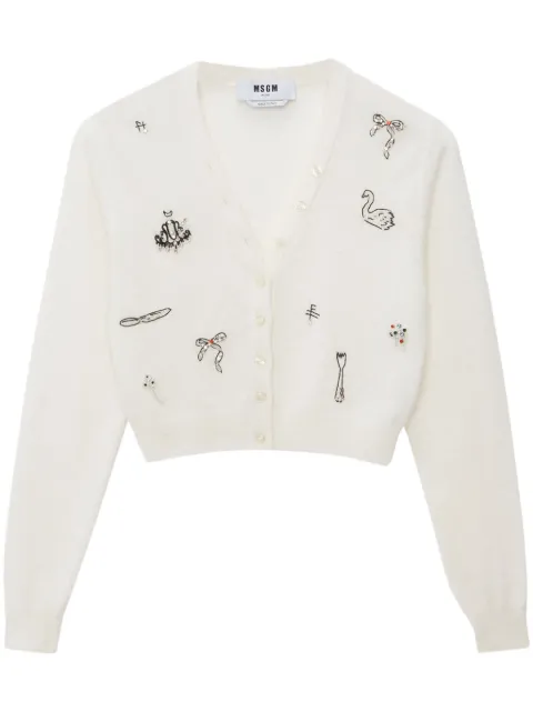 MSGM embellished V-neck cardigan