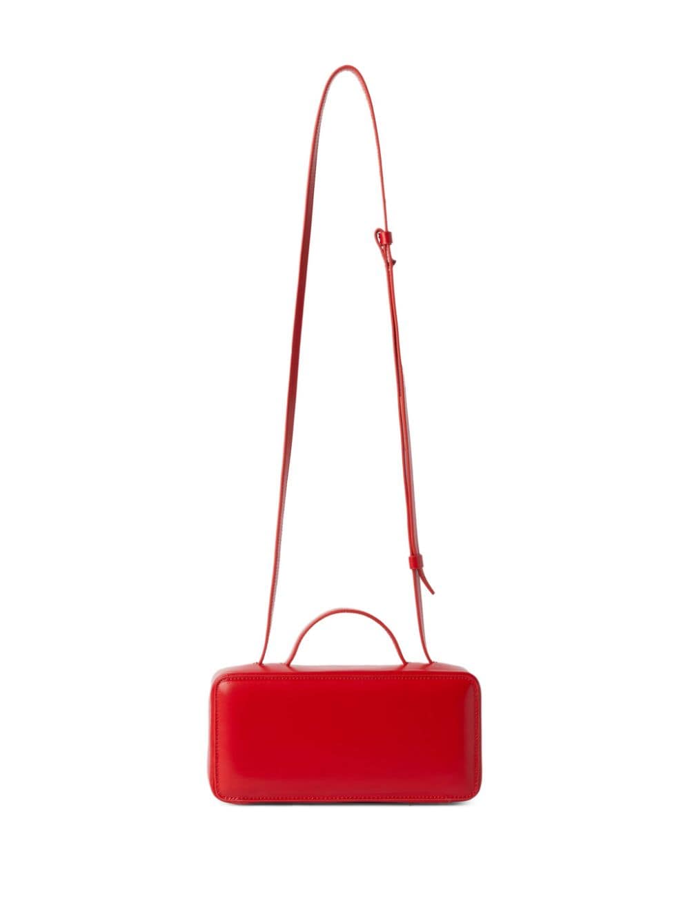 Shop Msgm Logo-print Leather Tote Bag In Red