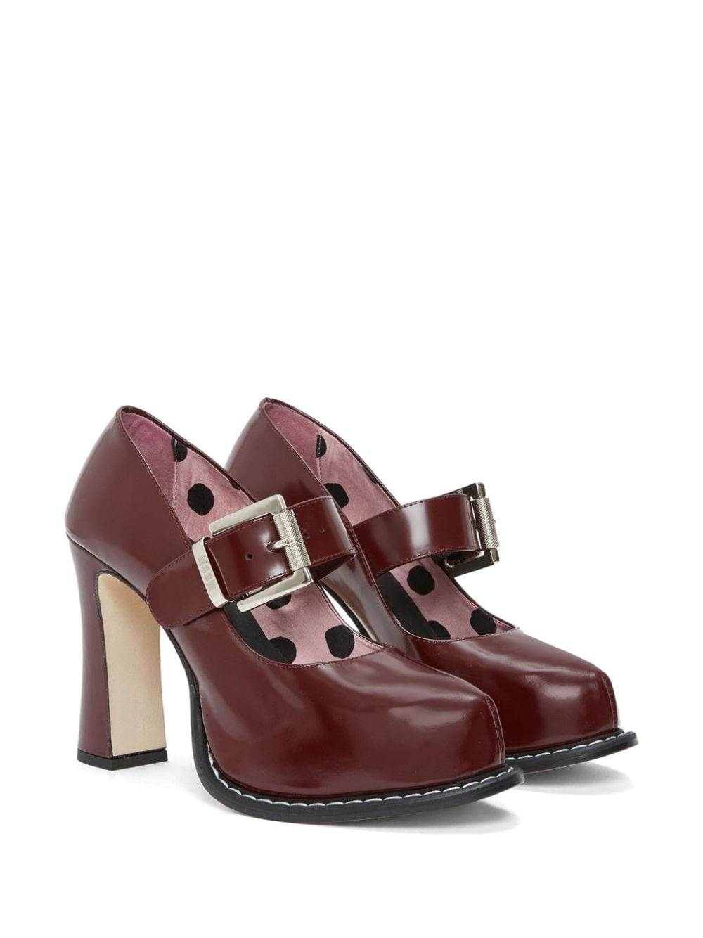 Shop Msgm High-heel Buckled Pumps In Red