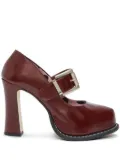 MSGM high-heel buckled pumps - Red