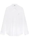MSGM logo-appliqué long-sleeve shirt - White