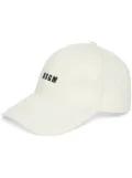 MSGM logo-embroidered cotton cap - White