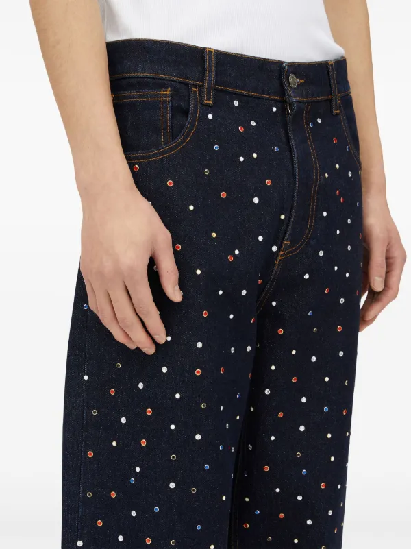 MSGM スタッズトリム ジーンズ | ブルー | FARFETCH JP MSGM スタッズトリム ジーンズ | ブルー | FARFETCH JP
