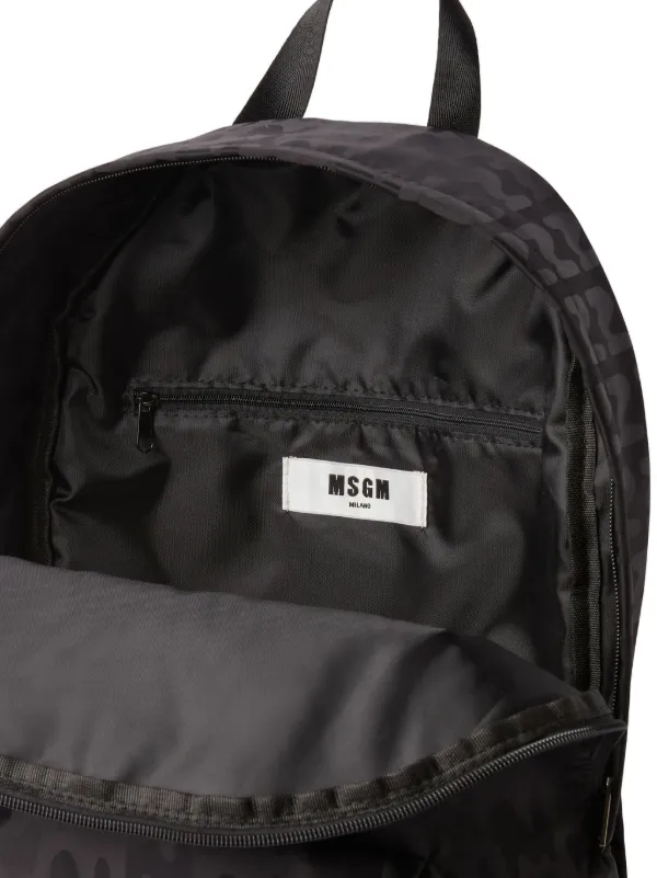 MSGM logo-print Backpack | Black | FARFETCH