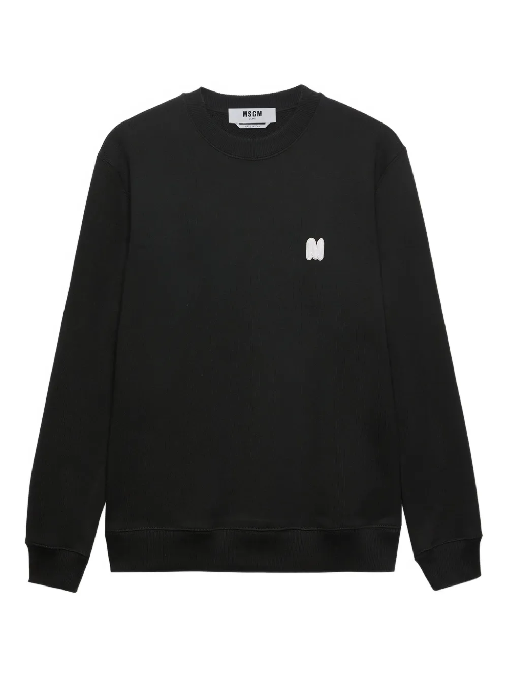 MSGM sudadera con parche del logo | negro | Image 1