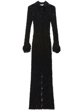【送料&関税込】MSGM Viscose Dress MSGM knot-detailed long-length Dress | Yellow | FARFETCH