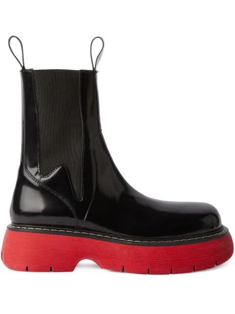 MSGM Bota chelsea plataforma de couro