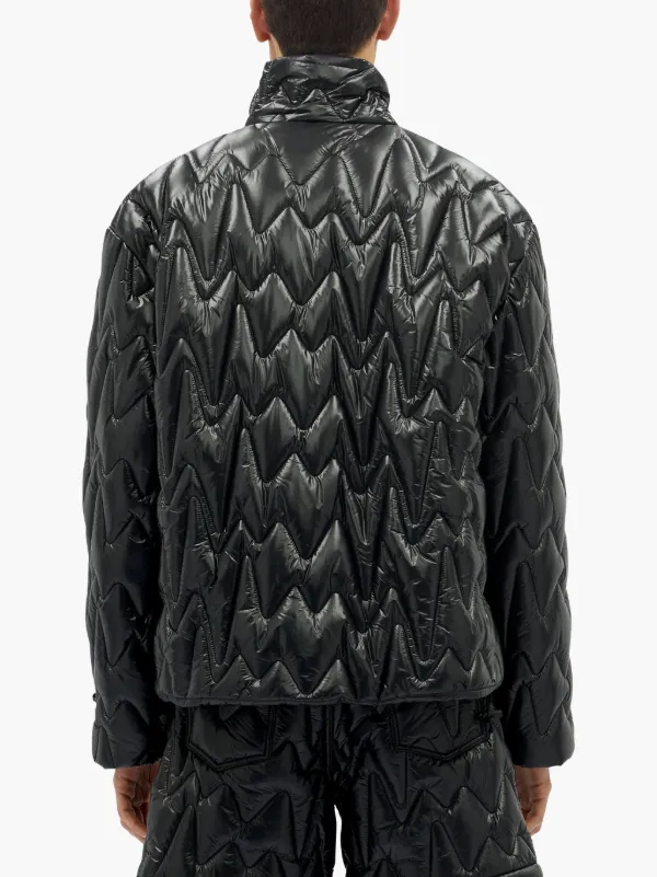 【送料&関税込】MSGM Glossy Finish Padded Jacket MSGM Quilted Padded Jacket | Black | FARFETCH SG