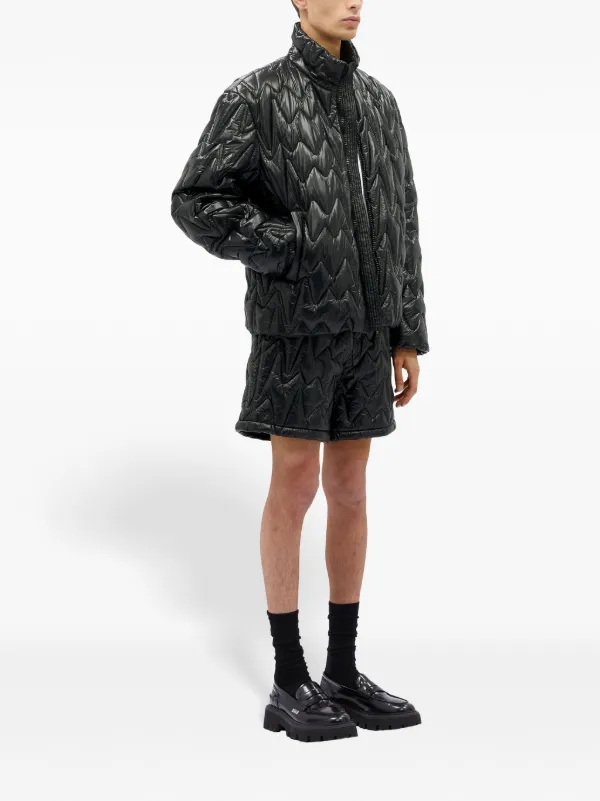 【送料&関税込】MSGM Glossy Finish Padded Jacket MSGM Quilted Padded Jacket | Black | FARFETCH SG