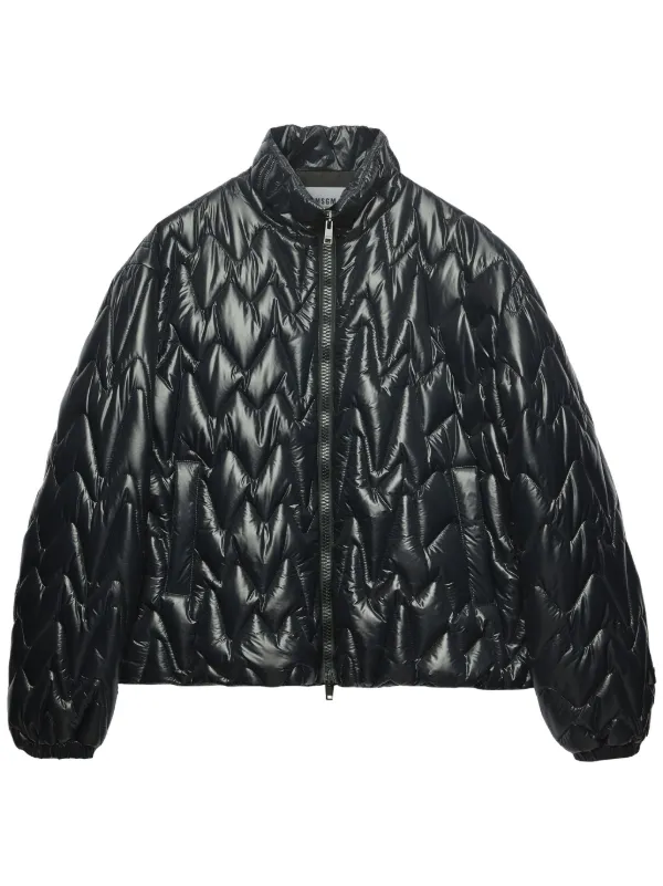 【送料&関税込】MSGM Glossy Finish Padded Jacket MSGM Quilted Padded Jacket | Black | FARFETCH MY