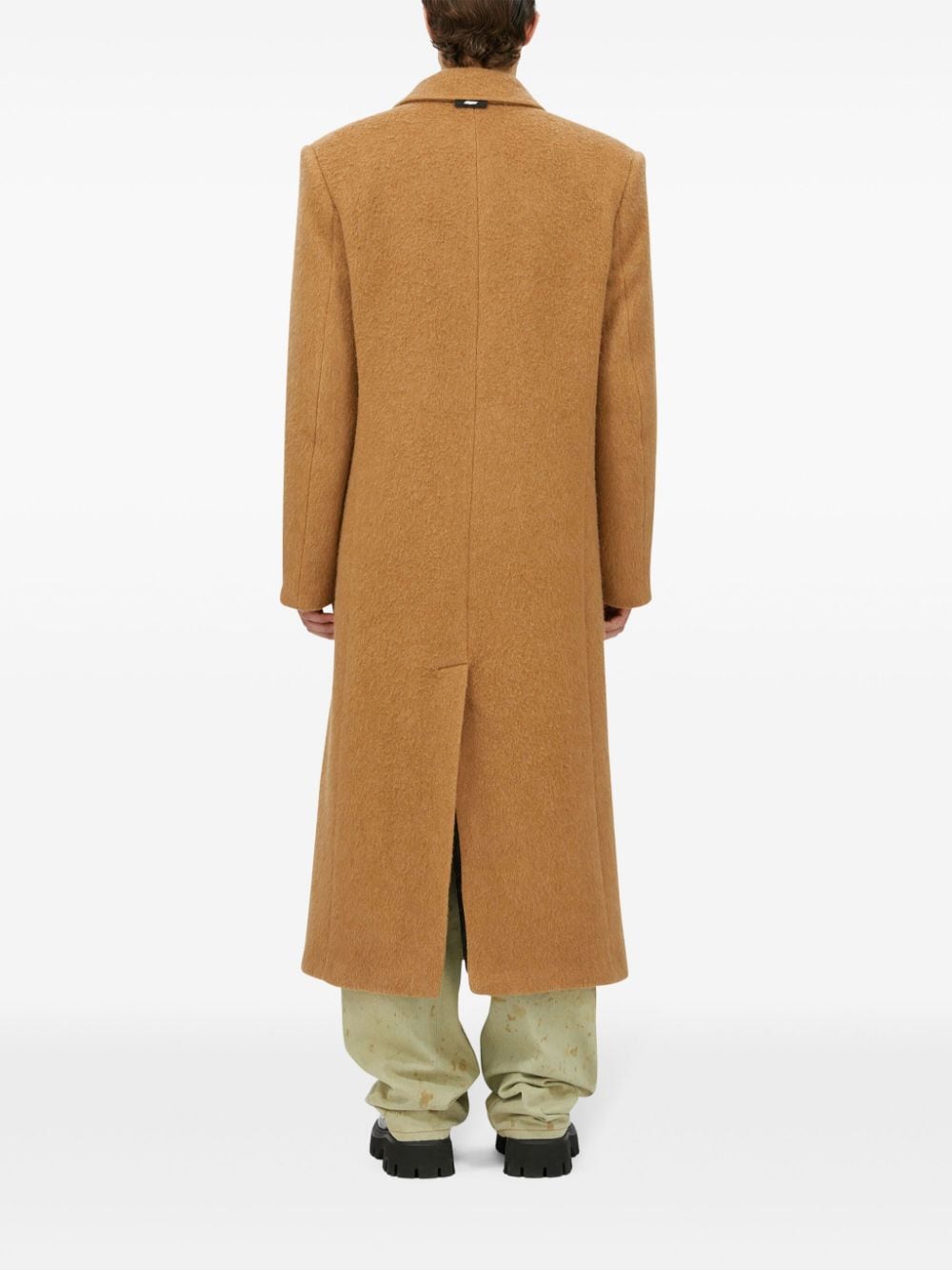 Shop Msgm Double-breasted Coat In Neutrals