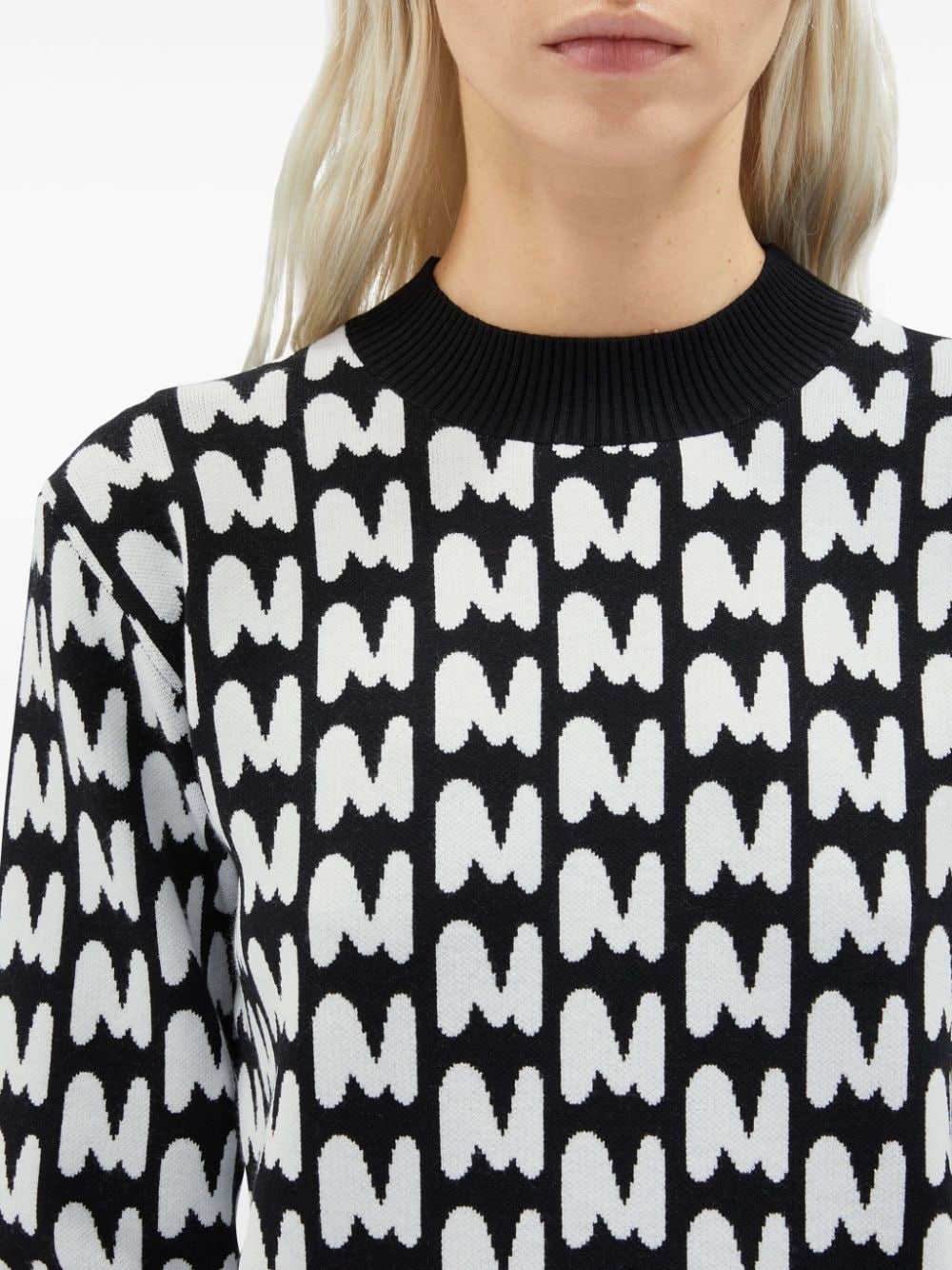 Shop Msgm All-over-logo Sweatshirt In Black