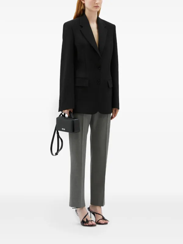 アウターその他 MSGM Woman Blazer Black 3541MDG13X237606 99 MSGM single-breasted Blazer | Black | FARFETCH AU
