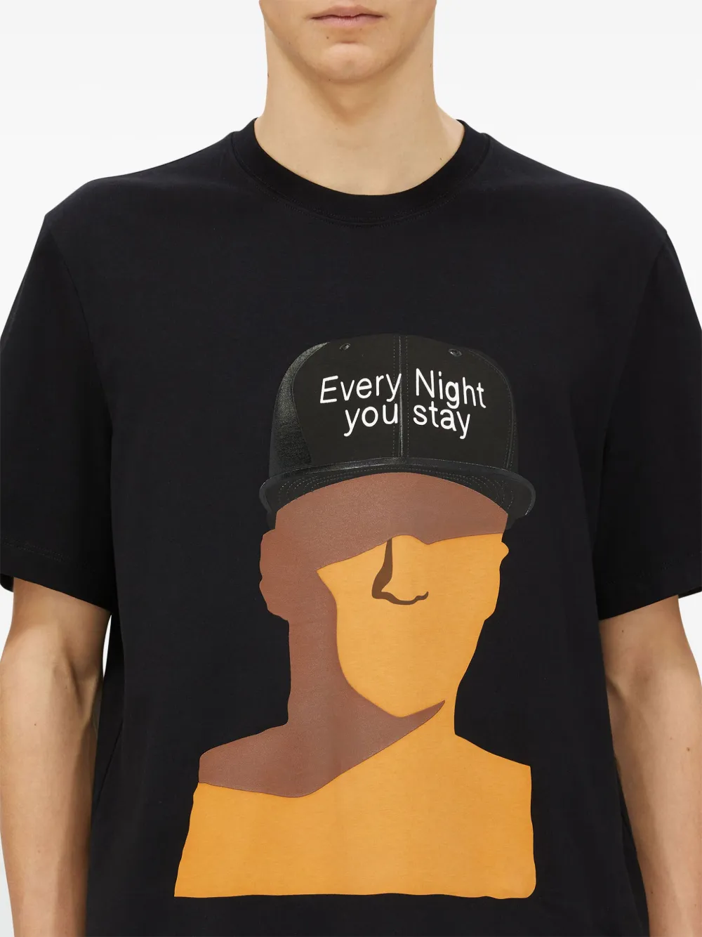 MSGM T-shirt met print Zwart