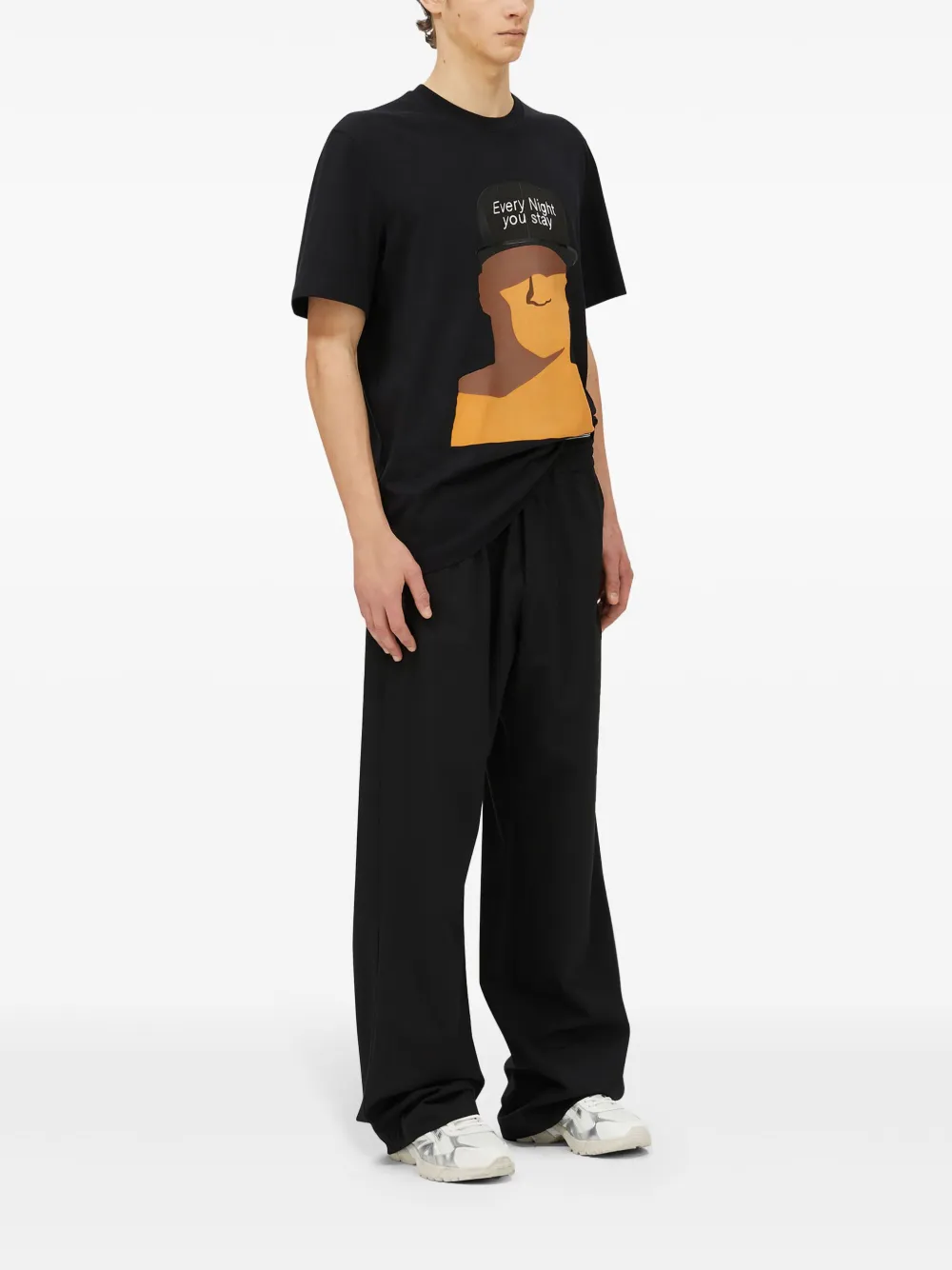 MSGM T-shirt met print Zwart
