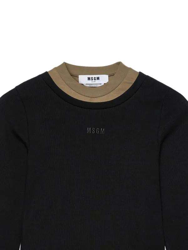 MSGM ロゴ ニットトップ | ブラック | FARFETCH JP 