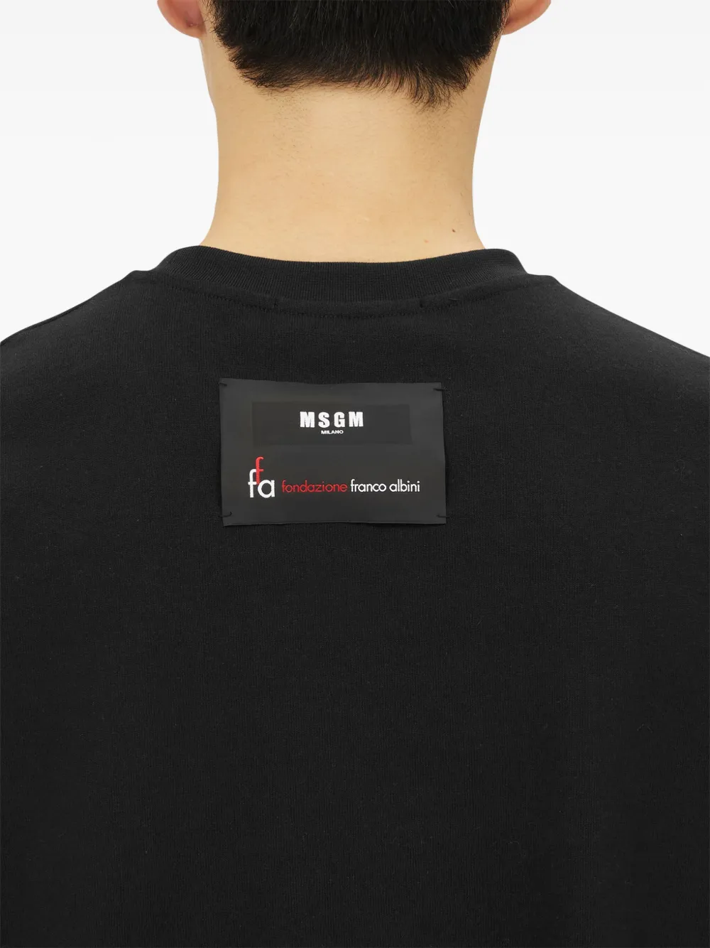 MSGM T-shirt met patch Zwart