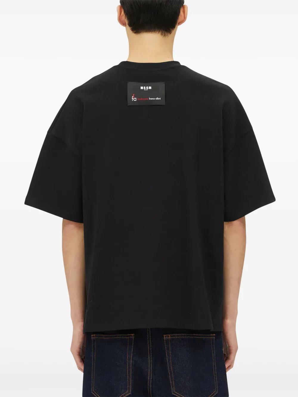 MSGM T-shirt met patch Zwart