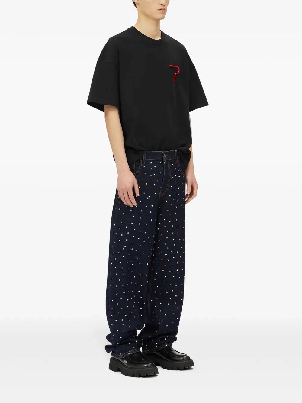 MSGM T-shirt met patch Zwart