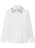 MSGM studded-collar buttoned shirt - White