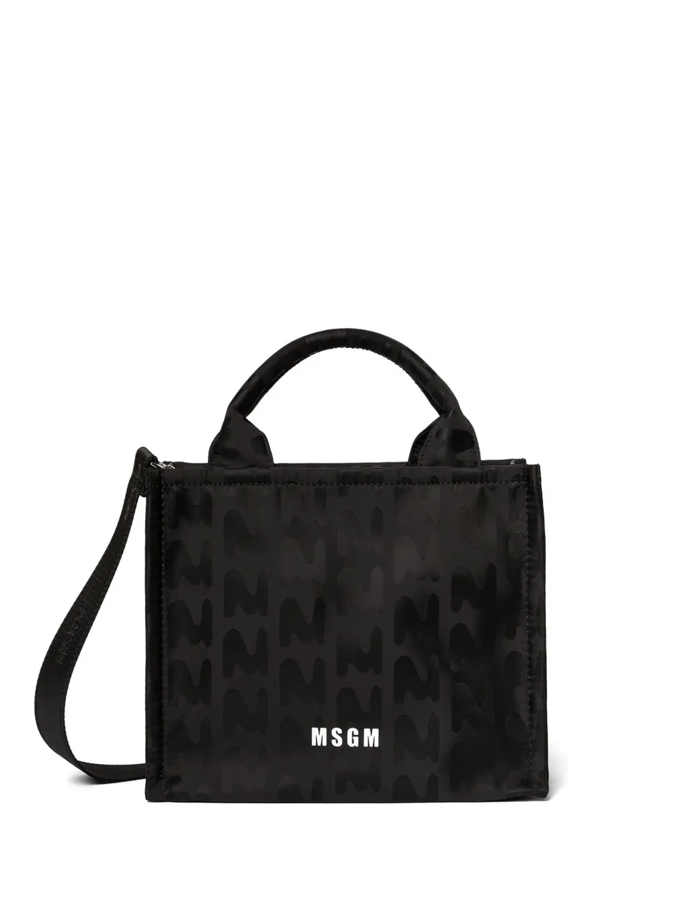 logo-jacquard tote bag