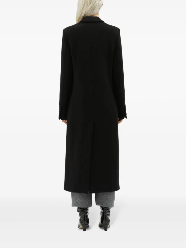 MSGM notched-lapel button-fastening Coat | Black | FARFETCH SA