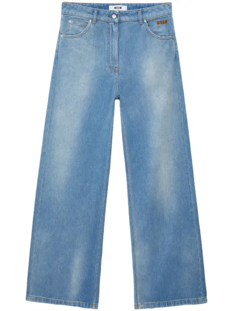 MSGM low-rise wide-leg jeans