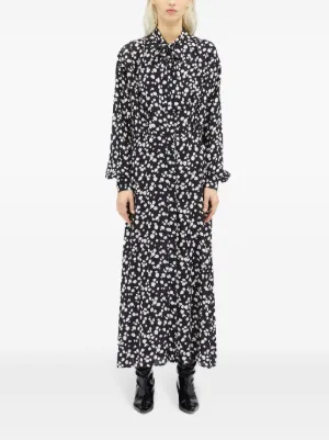 MSGM アイレットレース ワンピース サマードレス　40 リボン 新品 ワンピースドレス msgm ワンピース 花柄 MSGM アイレットレース