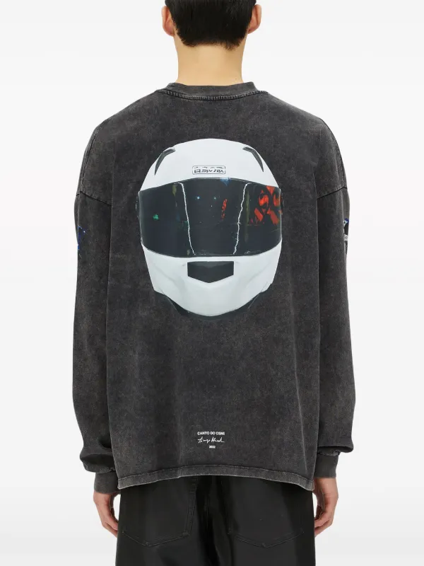 MSGM 3742MDC1724780802 関税送料込 MSGM プリント ロングTシャツ | グレー | FARFETCH JP