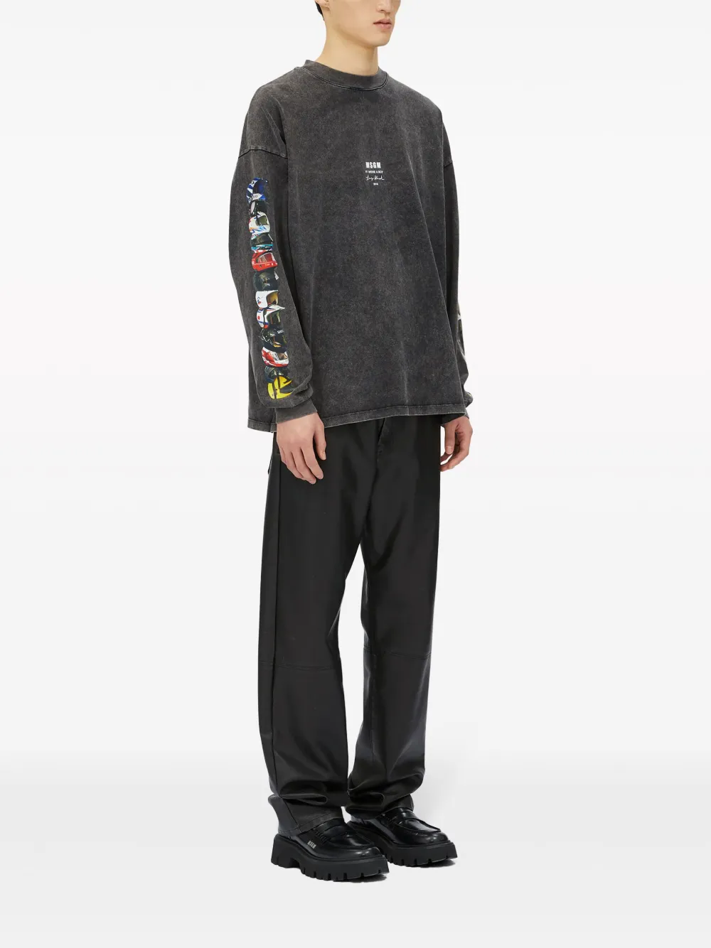 MSGM T-shirt met print Grijs
