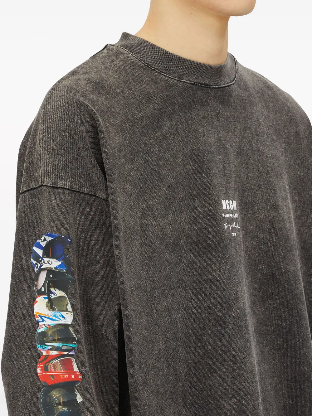 MSGM T-shirt met print Grijs